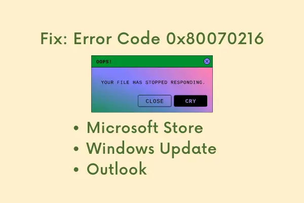 如何修复 Windows 11/10 中的错误代码 0x80070216